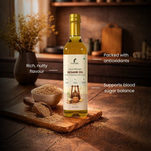 Fiviori Cold - Pressed Sesame Oil — Pure Organic Gingelly Oil, Rich in Sesamol & Sesamin - Fiviori Farms