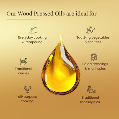 Fiviori Farms Pure Cold Wood Pressed Mustard Oil — Cold Pressed, Farm Direct - Fiviori Farms