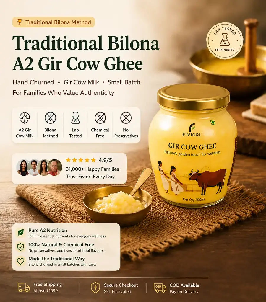 Fiviori Premium A2 Gir Cow Ghee (Bilona Method)