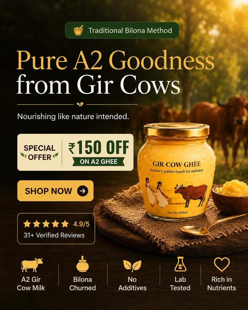 Pure. Ethical. Nourishing.
Fiviori A2 Ghee – Straight from Nature’s Five Elements.